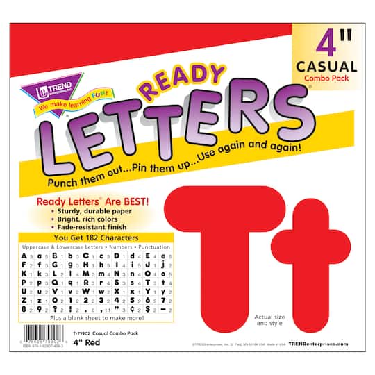 Trend Enterprises® 4" Casual Combination Ready Letters
